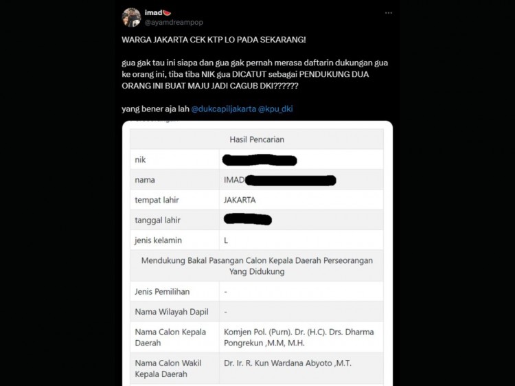 Viral! KTP Warga Jakarta Dicatut Dukung Calon Gubernur Independen, 3 Lembaga Ini Disorot