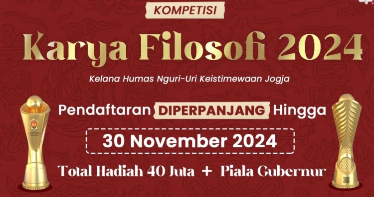 Masih Ada Peluang, Pendaftaran Kompetisi Karya Sumbu Filosofi 2024 Diperpanjang!