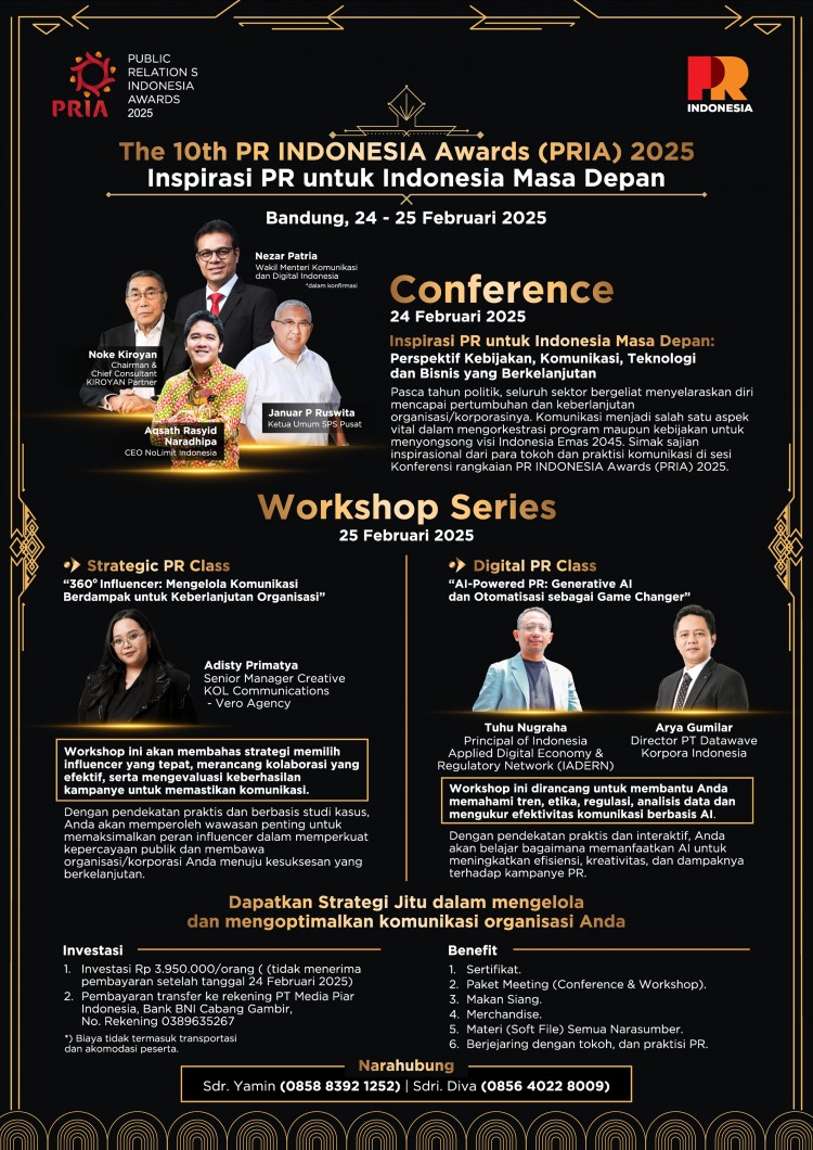 Jangan Lewatkan Sesi Conference & Workshop PRIA 2025!